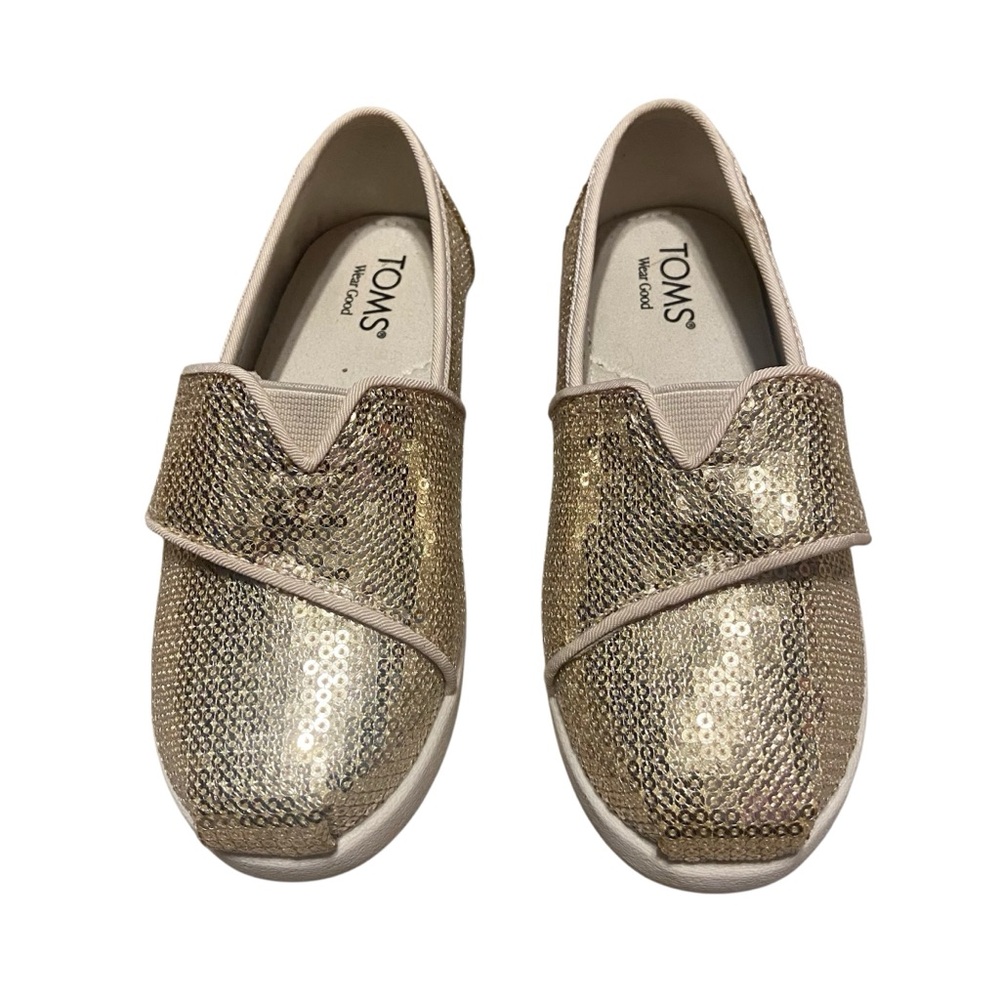 Toms Alpargata Classic Champagne Mini Sequins Toddler Shoe